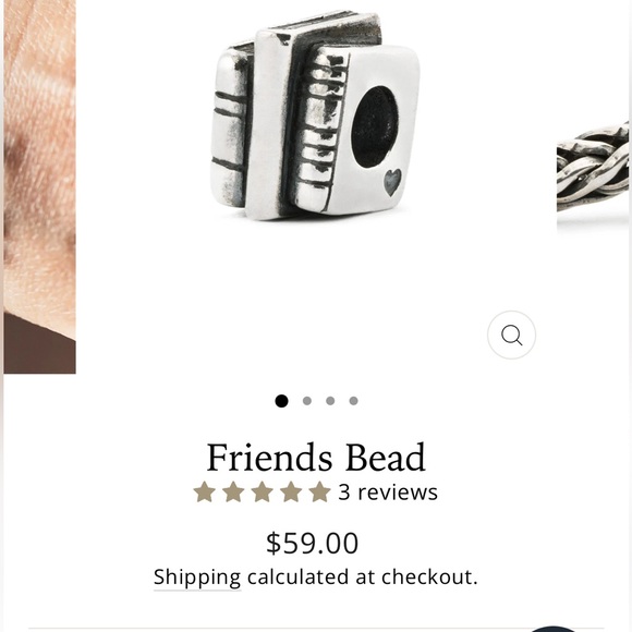 2013 Trollbeads Friends Sterling Silver Stacked Books Bracelet Charm - Picture 5 of 7